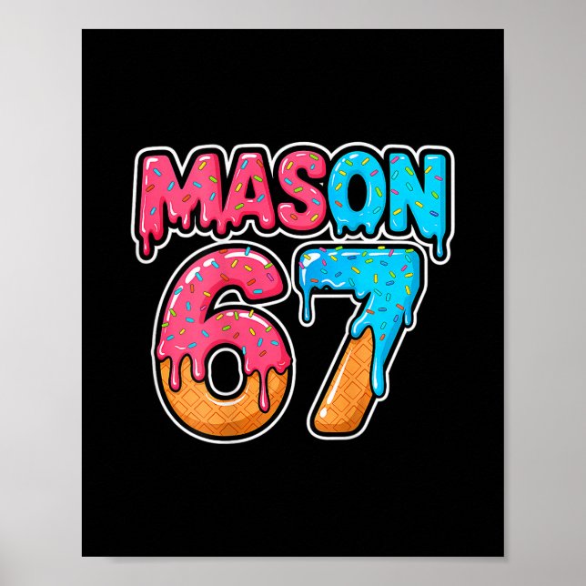 Six Seven Meme Mason 67 Glass Strömmande Glass Rol Poster (Framsidan)