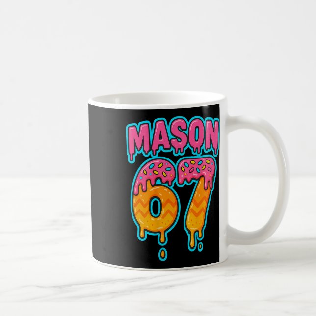 Six Seven Meme Mason 67 Glass Strömmande Rolig (på Kaffemugg (Höger)