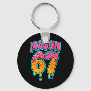 Six Seven Meme Mason 67 Glass Strömmande Roligt (p Nyckelring