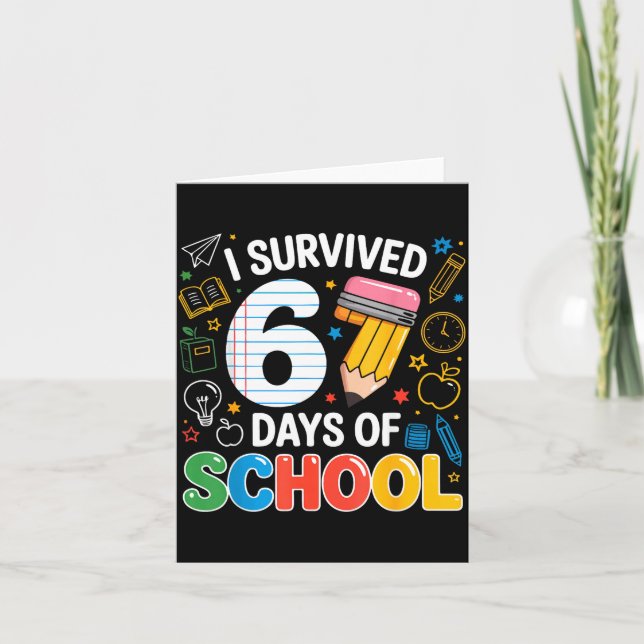 Six Seven Meme Survived 67 Days Of School Student  Kort (Framsida)
