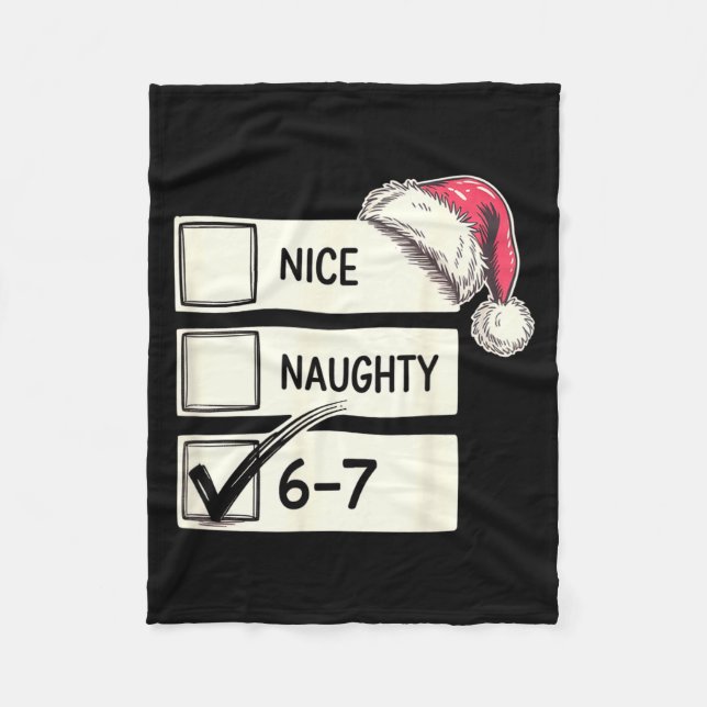 Six Seven Nice Naughty 6-7 Slang  Fleecefilt (Framsidan)