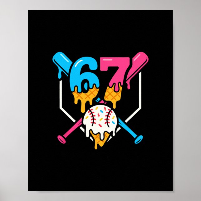 Six Seven Säljer Glass Drip Cool 67 Gen Alpha Sl Poster (Framsidan)