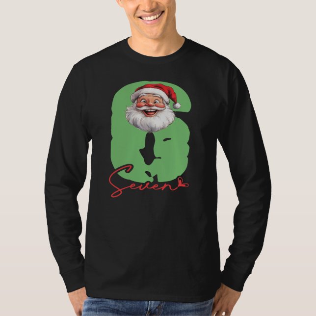 Six Seven Santa, Funny Matching T Shirt (Framsida)