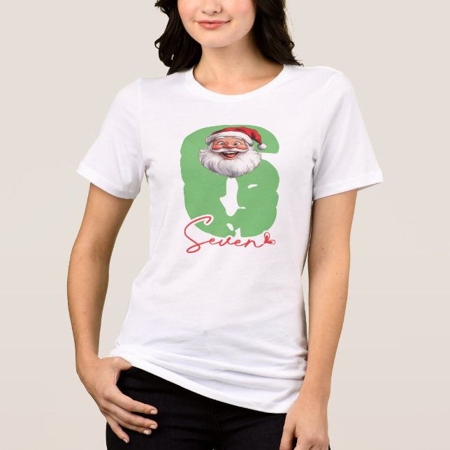 Six Seven Santa, Funny Matching T Shirt (Framsida)