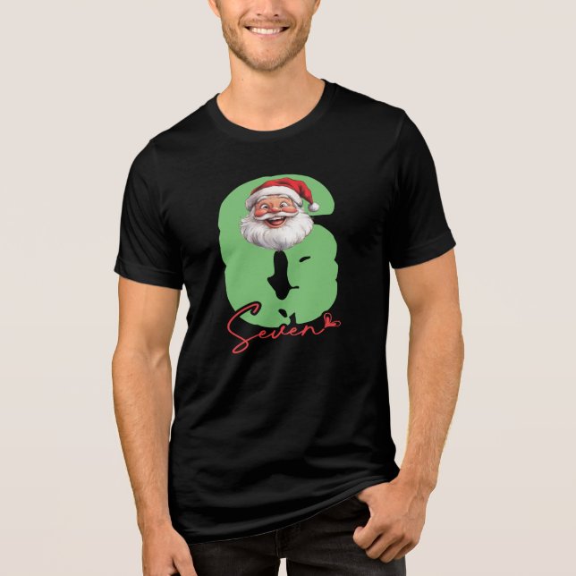 Six Seven Santa, Funny Matching T Shirt (Framsida)