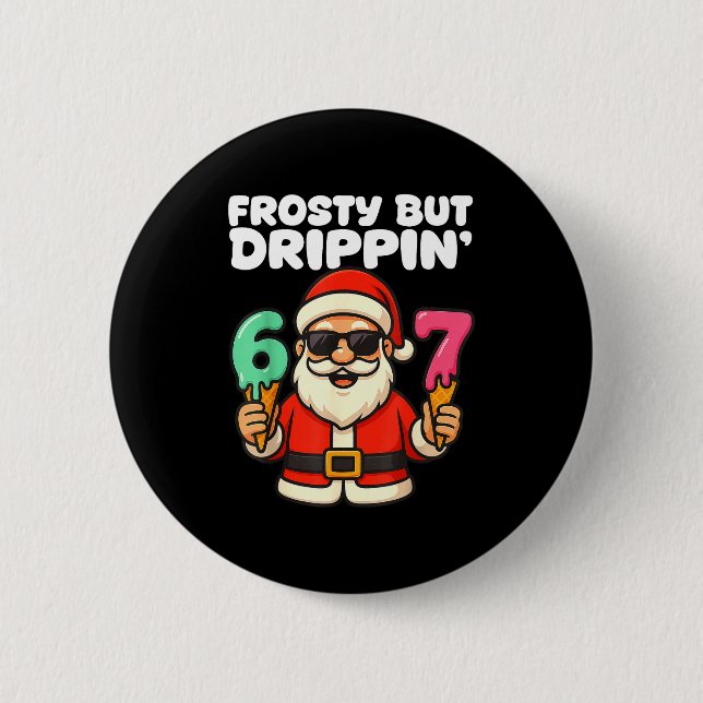 Six Seven Santa Santa Sungles Ice Cream Christmas  Knapp (Framsida)