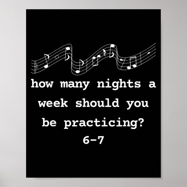 Six Seven Shirt, Music Teacher 6 7 Funny Number 67 Poster (Framsidan)