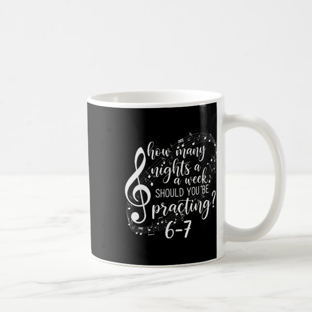 Six Seven Slang Musiklärare 6 7 Roligt Nummer 67  Kaffemugg (Höger)