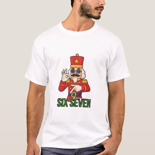Six Seven Snowman Christmas Nutcracker 6 7 Xmas  T Shirt (Framsida)