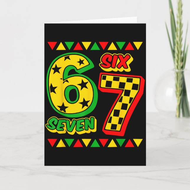 Six Seven Svarta historiemånaden 6 7 Svarta histor Kort (Framsida)