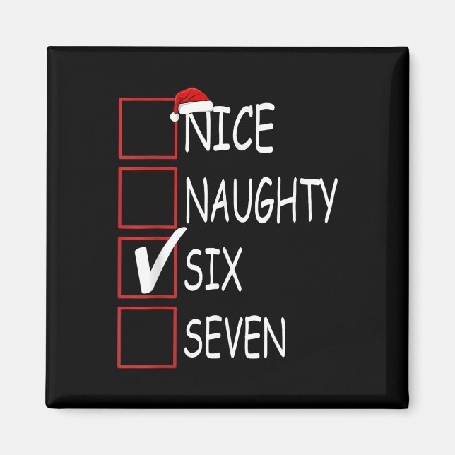 Six Seven Trendande 67 Gen Alpha Slang  Magnet (Framsidan)