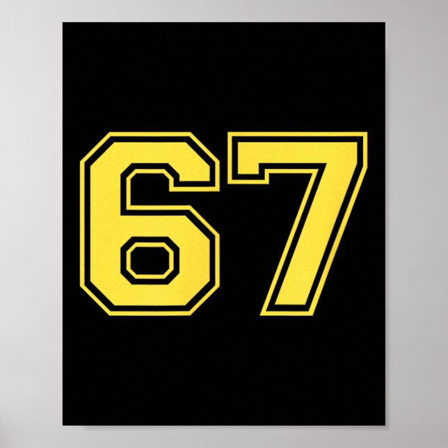 Six Seven Trendande 67 Logotyp  Poster (Framsidan)