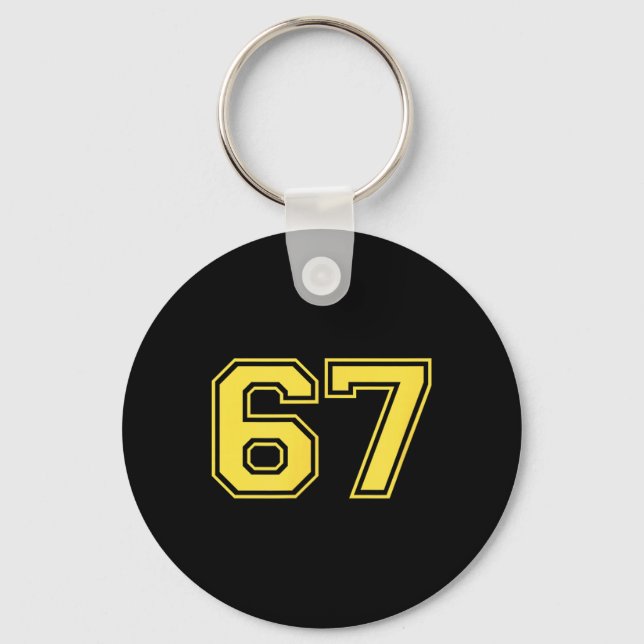 Six Seven Trending 67 Logotyp  Nyckelring (Framsida)