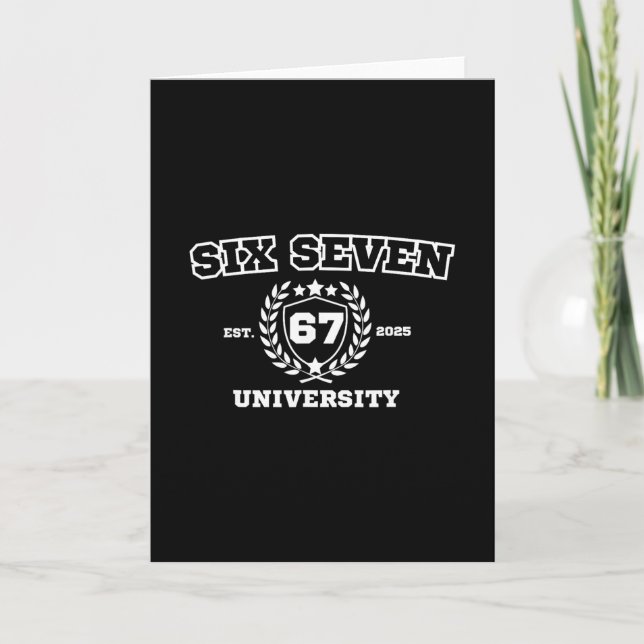 Six Seven University Six Seven Bruh 67 Meme  Kort (Framsida)
