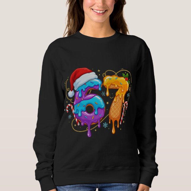 Six Seven Xmas jul Gen Z Meme 6 7  T Shirt (Framsida)