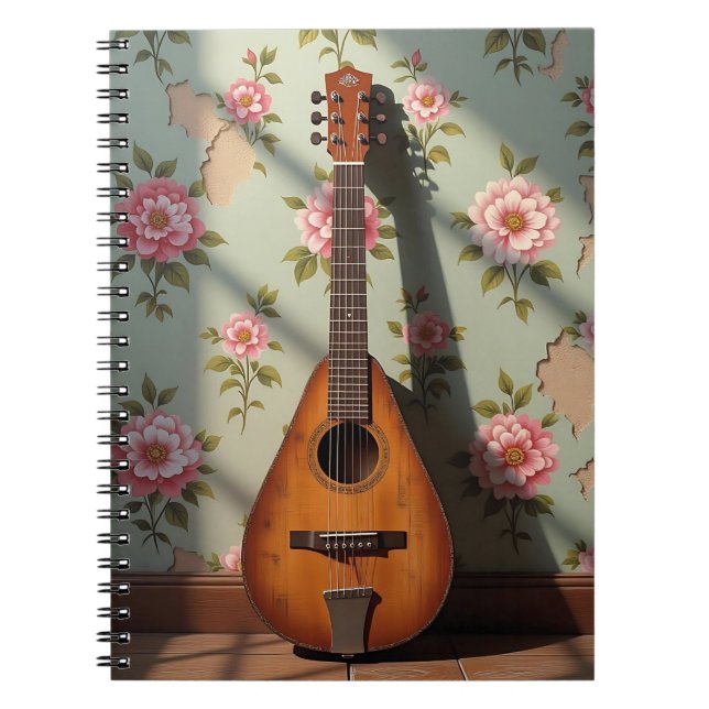 Six-Stringed Dulcimer Vintage Rare Instrument Anteckningsbok (Framsidan)
