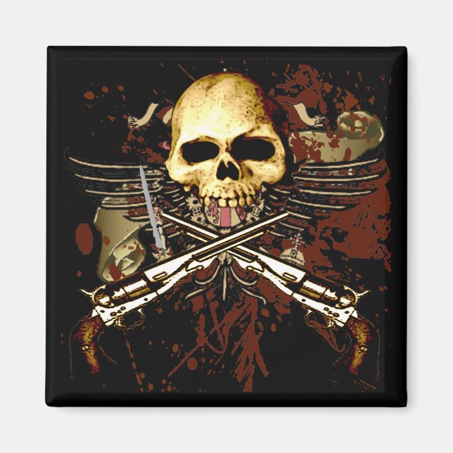 Sixgun med skalle magnet (Framsidan)