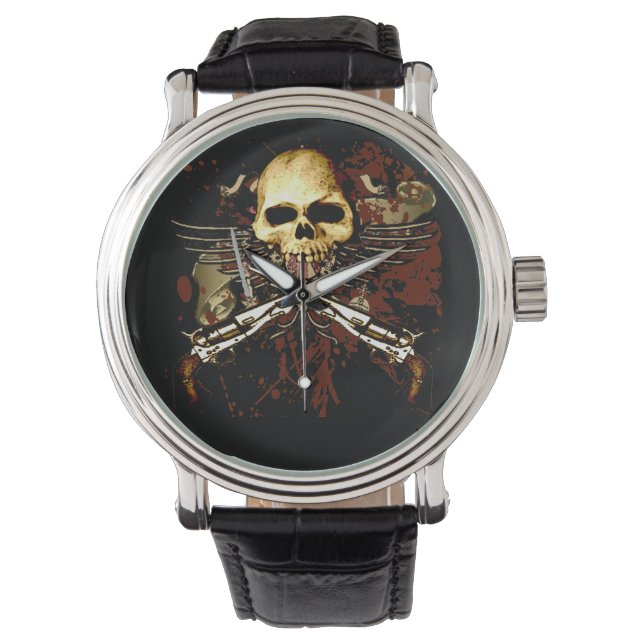 Sixgun Skull Timepiece Armbandsur (Framsida)