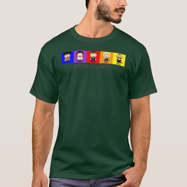 sixpackgreenshirt123 tee shirt (Framsida)