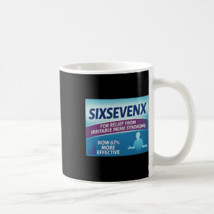Sixsevenx Lättnad från Meme-siffror Parodi Lärare Kaffemugg