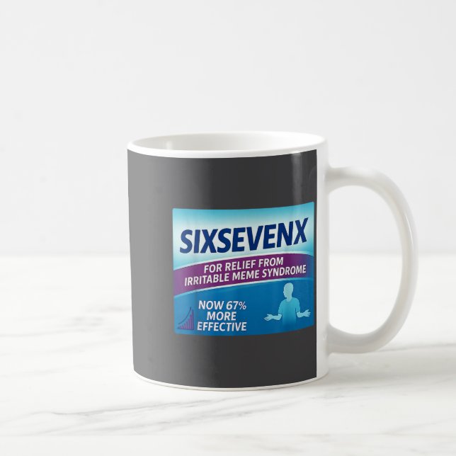 Sixsevenx Relief From Meme Numbers Parody Teacher  Kaffemugg (Höger)