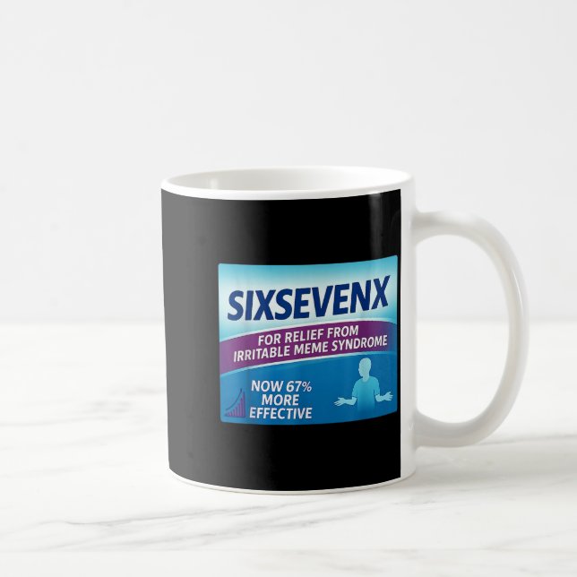 Sixsevenx Relief From Meme Numbers Parody Teacher  Kaffemugg (Höger)