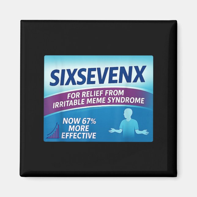 Sixsevenx Relief From Meme Numbers Parody Teacher  Magnet (Framsidan)