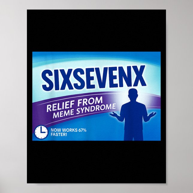 Sixsevenx Relief From Meme Numbers Parody Teacher  Poster (Framsidan)