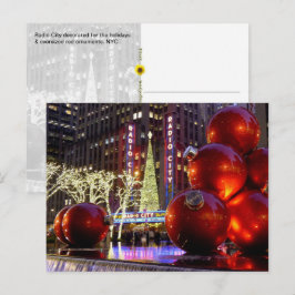 Sixth Avenue juldekorationer, NYC - Vykort