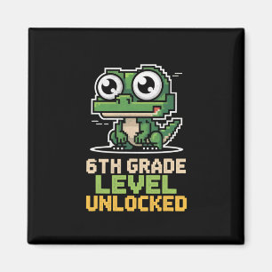 Sixth Grade Gamer Lizard Level Up Education Ck Til Magnet
