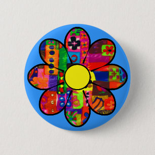 Sixtiesflower power knapp