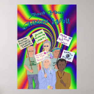 Sixtiesprotestaffisch Poster