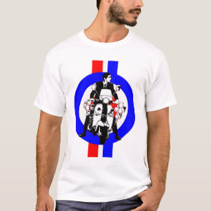 Sixtiessparkcykelryttaren uppsätta som mål på o t shirt