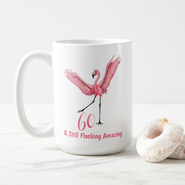  Sixtieth Birthday Flocking Amazing Flamingo Kaffemugg (Med munk)