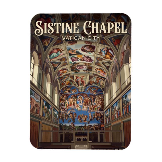 Sixtinska kapellet Vatikanstaten Magnet (Vertikal)