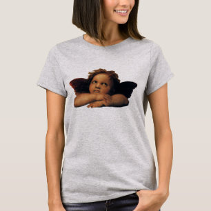Sixtinska madonnan, änglar detalj av Rafael Sanzio T Shirt