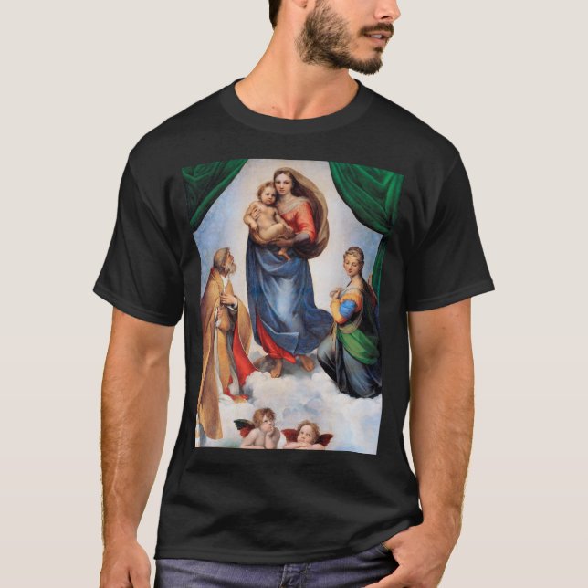Sixtinska madonnan, Rafael T Shirt (Framsida)