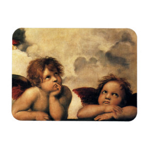 Sixtinska madonnans änglar av Rafael Sanzio Magnet