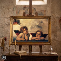 Sixtinska madonnans änglar av Rafael Sanzio