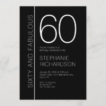 Sixty and Fabulous Modern 60th Birthday Party