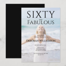 Sixty and Fabulous Photo 50th Birthday Party