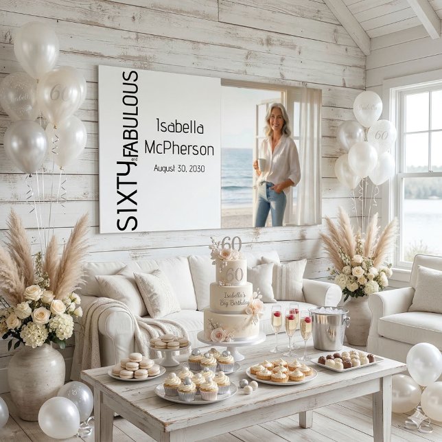 Sixty and Fabulous Photo 60th Birthday Party Poster (Skapare uppladdad)