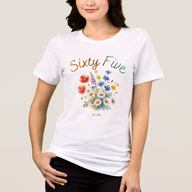Sixty Five Blommig T-Shirt (Framsida)