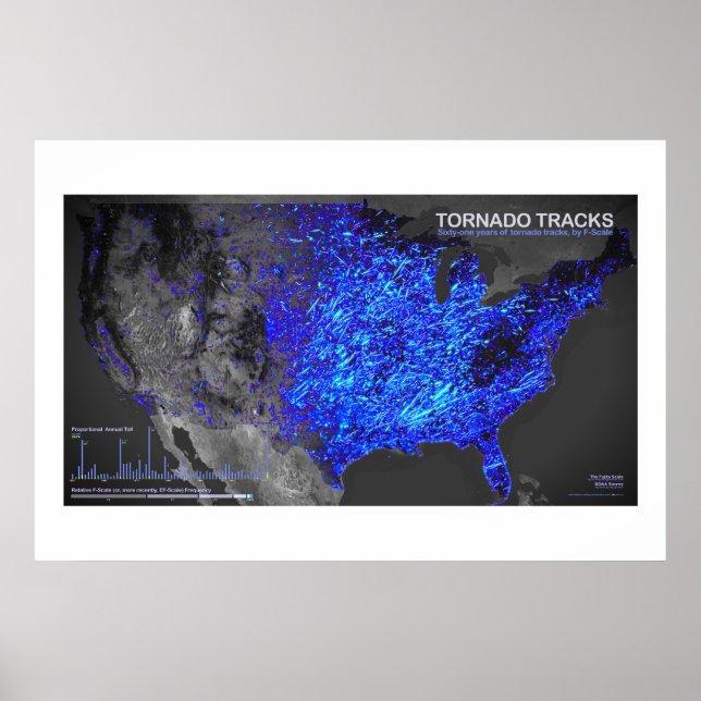 Sixty-One Years of Tornado Tracks Poster (Framsidan)