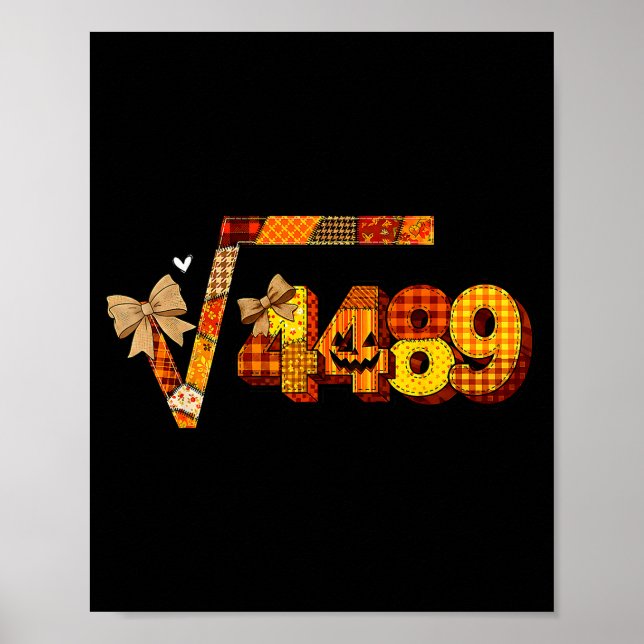 Sixty Seven 67 Meme Square Root 4489 Slang Math Te Poster (Framsidan)