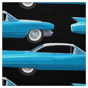 Sixtys retro utformade klassikerbilillustration tyg