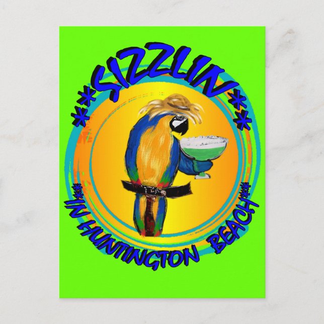 SIZZLANDE PAPAGAJER VYKORT (Framsida)