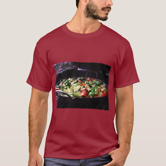 Sizzlande Veggie Pantryck T-shirt (Framsida)