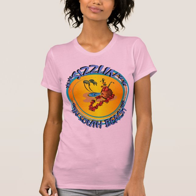 Sizzlar i South Beach T-shirt (Framsida)