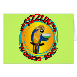 SIZZLIN PAPAGAJER HÄLSNINGSKORT